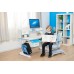 Children Kids Ergonomic Study Desk with Adjustable Double-Winged Swivel Chair Set